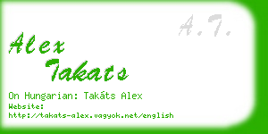 alex takats business card