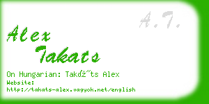 alex takats business card
